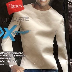 Thermal shirt mens new size M chest 38-40" black Hanes cotton polyester